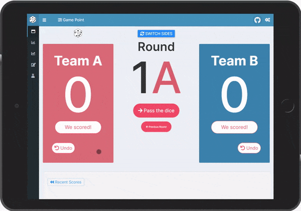 The dialog box used to input score information